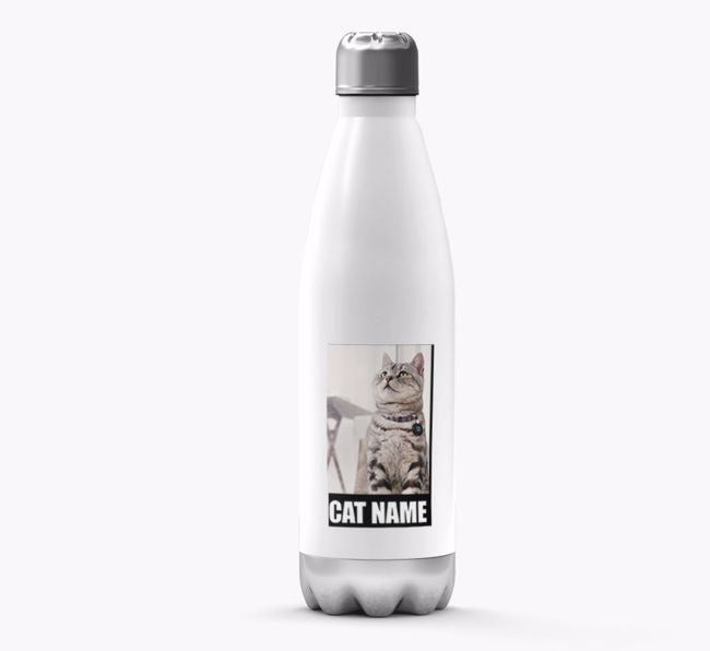 'Best Cat in the World'- Personalized Photo Upload {breedFullName} Water Bottle